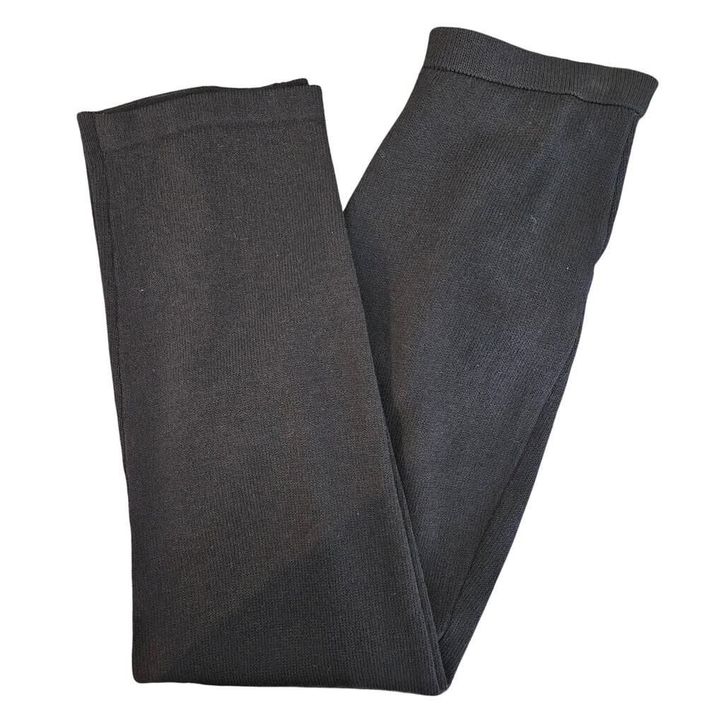 St. John Basics Pants‎ Santana Knit Straight Black Pleated Front | Women's 6
